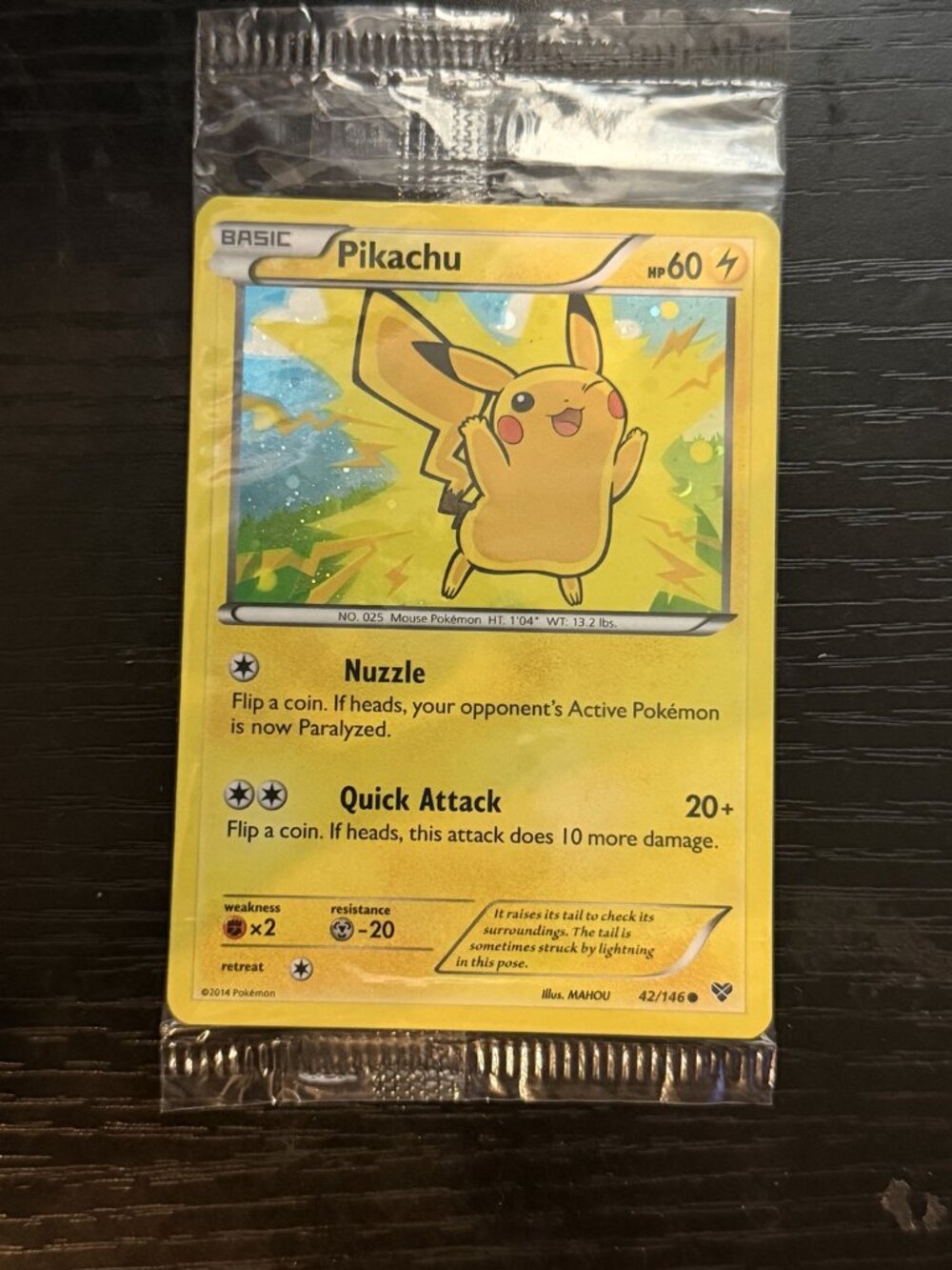 2014 Pokemon Pikachu 42/146 Cosmos Holo LEGO Movie Sealed 2-Card Promo
